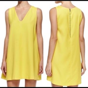 Alice + Olivia Women's Yellow Amber V Neck Dress